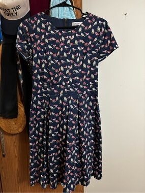Sunny Girl Navy Floral Print Dress